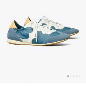 Tory Burch Blue & White Sneakers